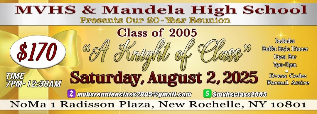 MVHS & Mandela 20 Year Reunion Tickets