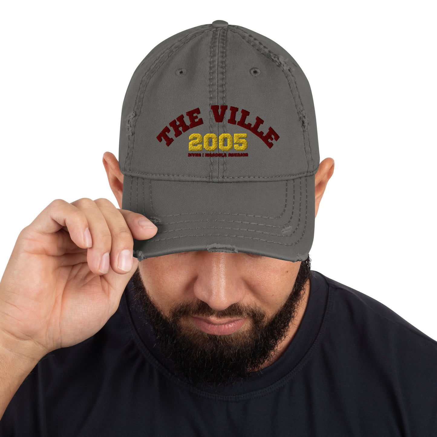 "The Ville" Distressed Dad Hat