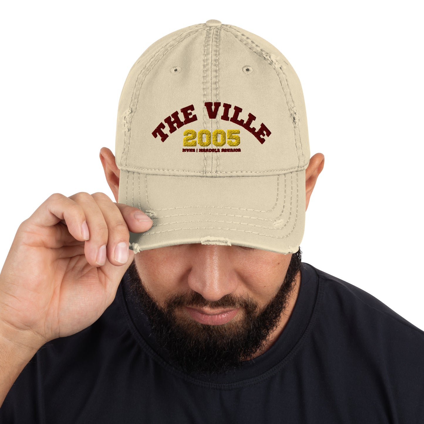 "The Ville" Distressed Dad Hat