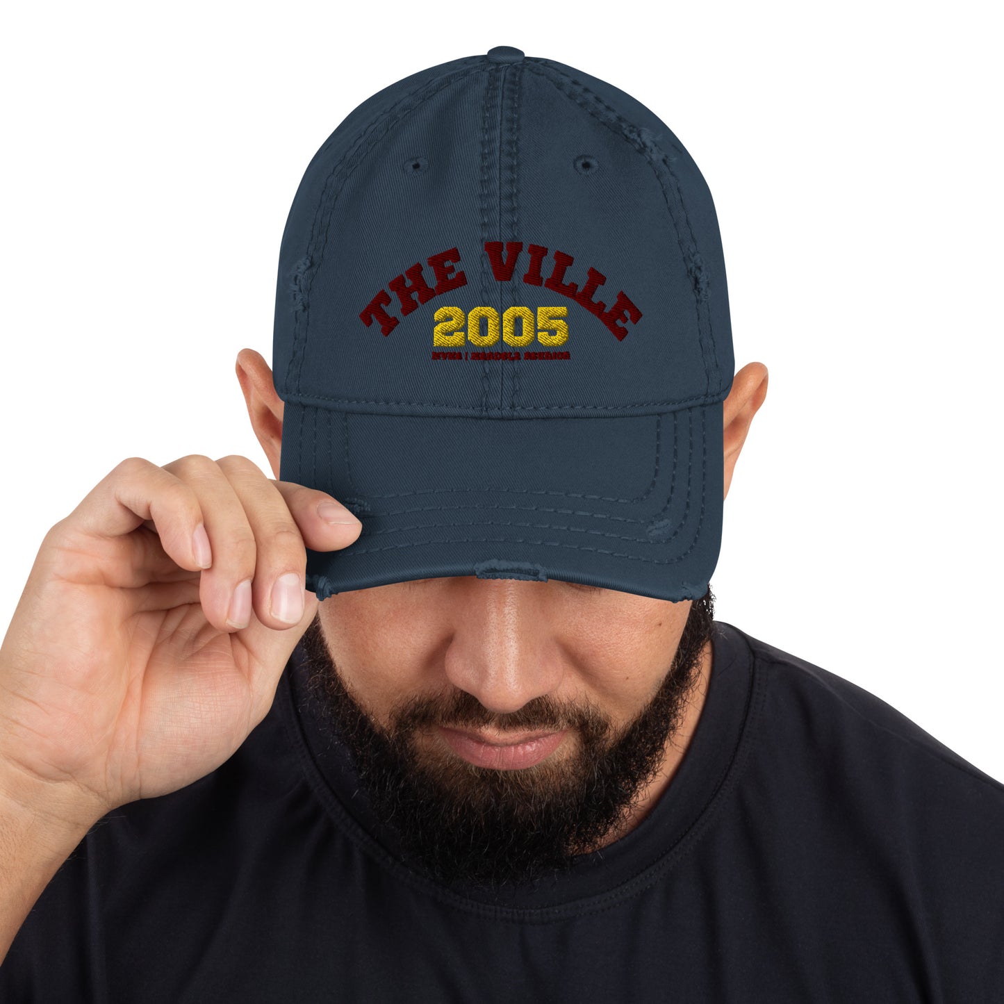 "The Ville" Distressed Dad Hat